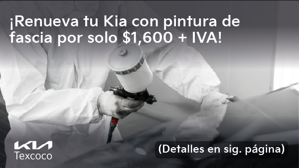Renueva tu Kia: Pintura de Fascia por solo $1,600 + IVA